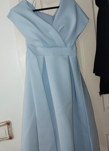 Deniz mavisi elbise 36 beden - Görsel 5