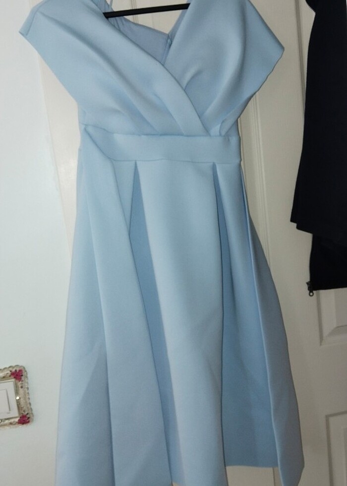 Deniz mavisi elbise 36 beden - Görsel 3