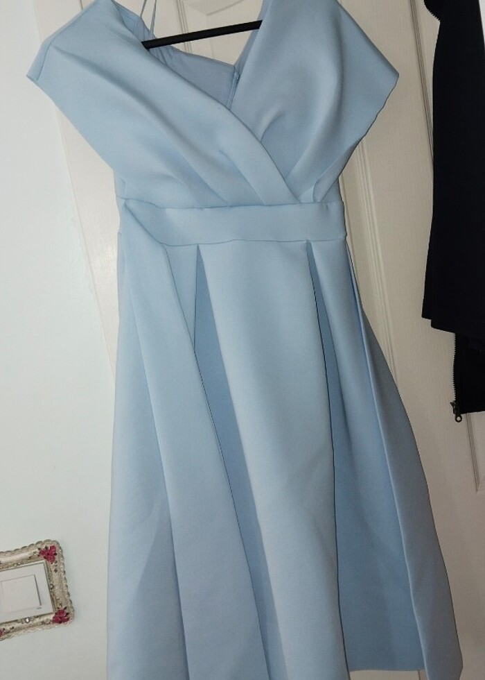 Deniz mavisi elbise 36 beden - Görsel 4