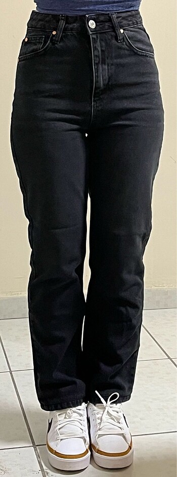 Trendyol & Milla Trendyolmilla siyah yüksek bel straight jeans
