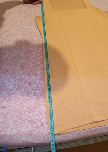 LC Waikiki kavuniçi rengi mini elbise