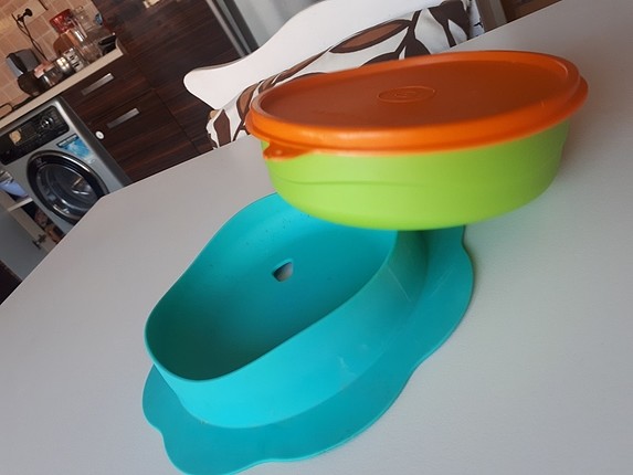 Tupperware İlk Tabağım silikon kaymaz taban mama kabı 