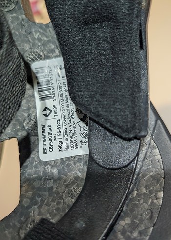 Siyah B'Twin Biker Kask Velcro Özellikli - Görsel 4