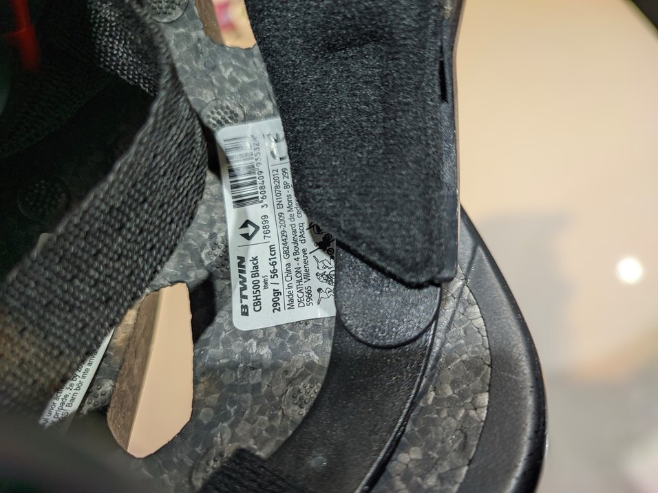 Siyah B'Twin Biker Kask Velcro Özellikli - Görsel 4