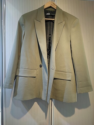 m Beden haki Renk Zara haki oversize blazer ceket