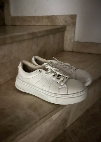 Beyaz Kadın Platform Spor Ayakkabı - Görsel 3