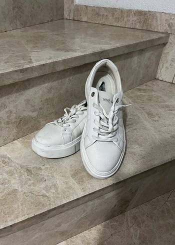 Beyaz Kadın Platform Spor Ayakkabı - Görsel 2