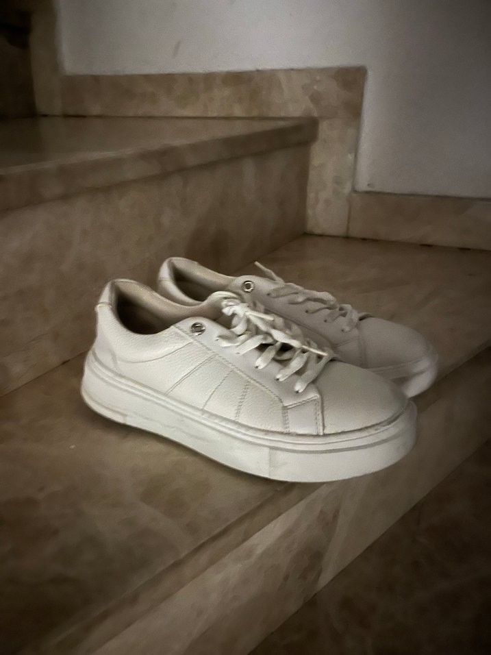 Beyaz Kadın Platform Spor Ayakkabı - Görsel 3