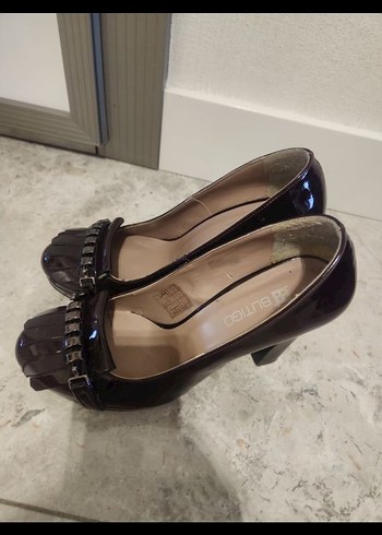 Kahverengi  Desenli Yüksek Topuklu Stiletto - Görsel 3