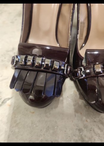 Diğer Kahverengi Desenli Yüksek Topuklu Stiletto