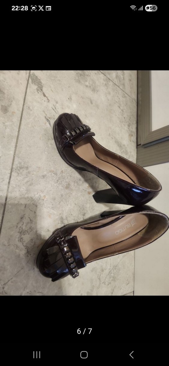 Kahverengi  Desenli Yüksek Topuklu Stiletto - Görsel 5