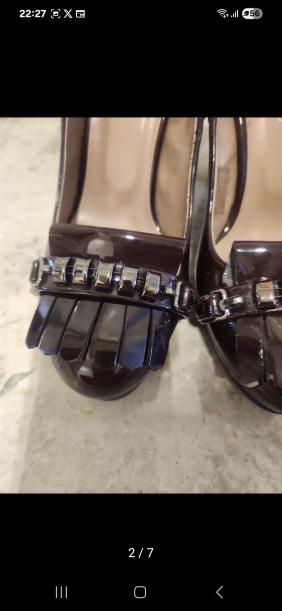 Kahverengi  Desenli Yüksek Topuklu Stiletto - Görsel 2