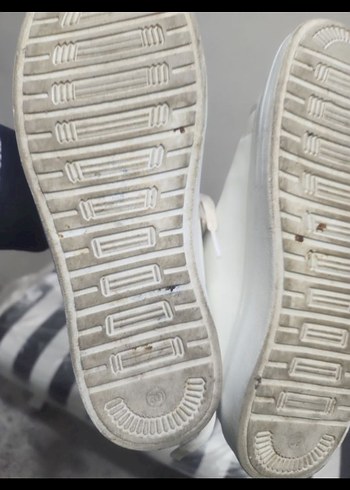 Beyaz Bağcıklı Kadın Spor Ayakkabı - Görsel 6