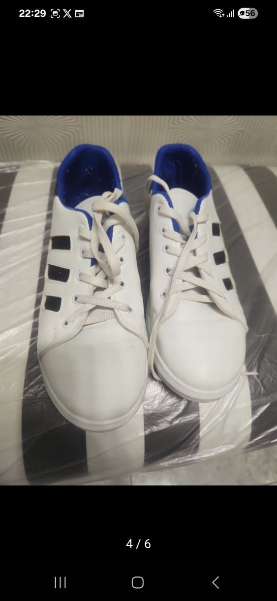 Beyaz Bağcıklı Kadın Spor Ayakkabı - Görsel 4