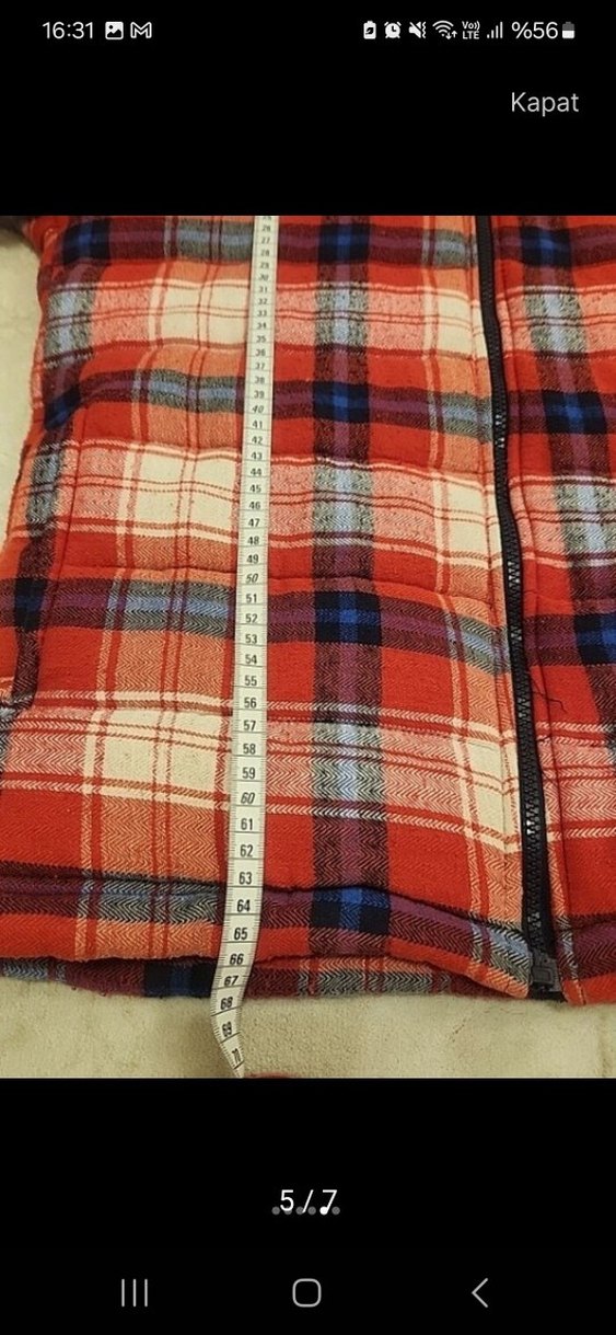 Kırmızı Ekose Desenli Erkek Çocuk Kaban - Görsel 4