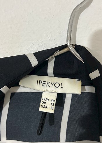 ipekyol İpekyol Drapeli Siyah Ekose Uzun Kadın trenç