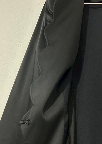 44 Beden siyah Renk Siyah Fırfırlı Kadın Blazer Ceket