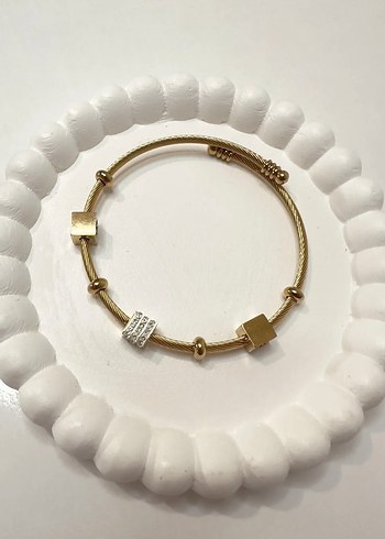 Sıfır Etiketli Kararma Yapmayan Gold Bileklik - Görsel 2