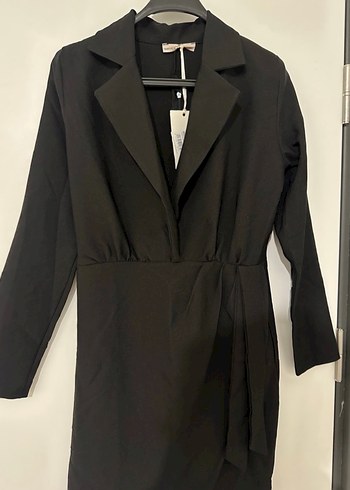 Sıfır Etiketli Siyah Blazer Model Elbise - Görsel 5