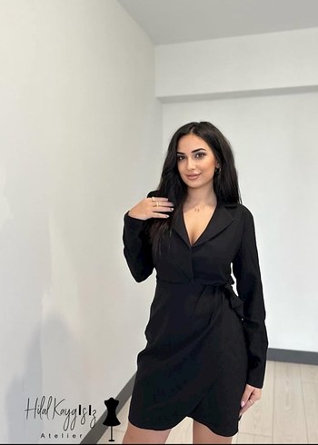 Sıfır Etiketli Siyah Blazer Model Elbise - Görsel 2