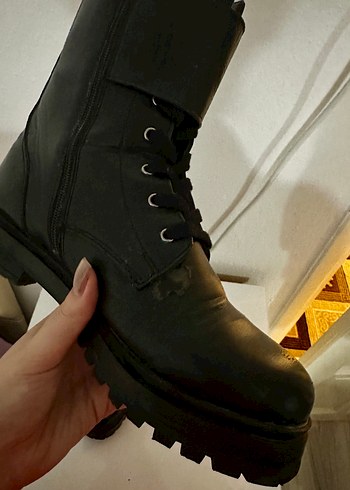 Polaris 40 Numara Siyah Postal Bot  Kalın Taban  Kışlık - Görsel 5