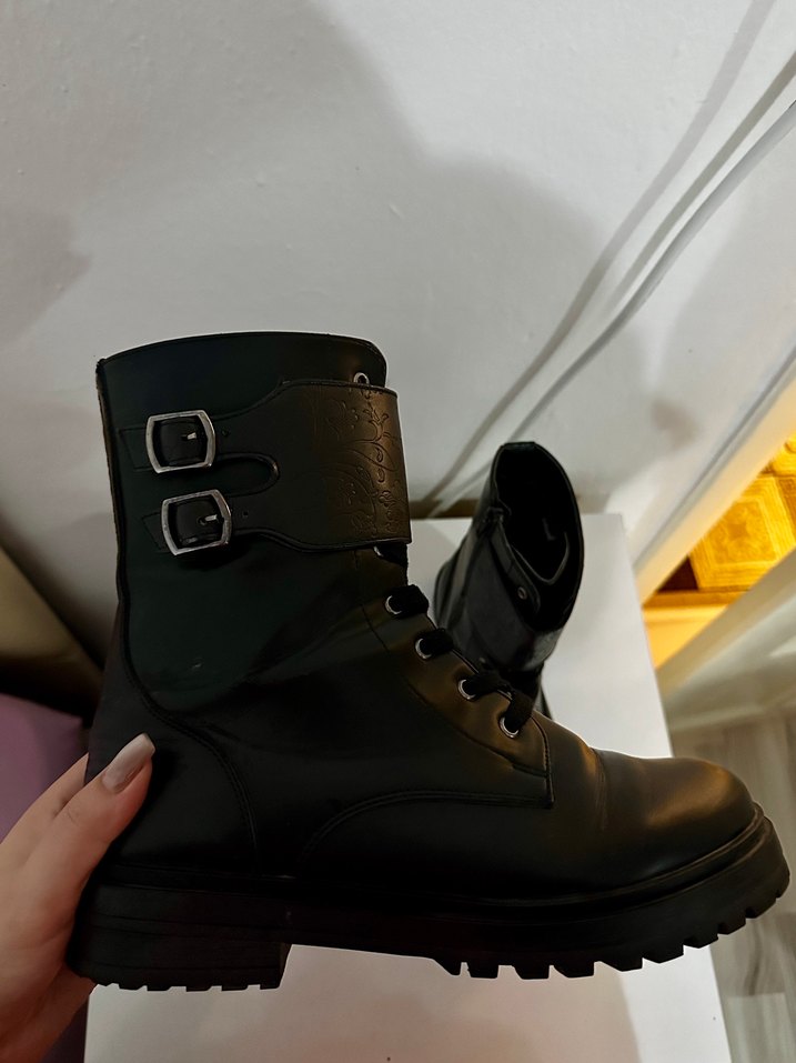 Polaris 40 Numara Siyah Postal Bot  Kalın Taban  Kışlık - Görsel 4