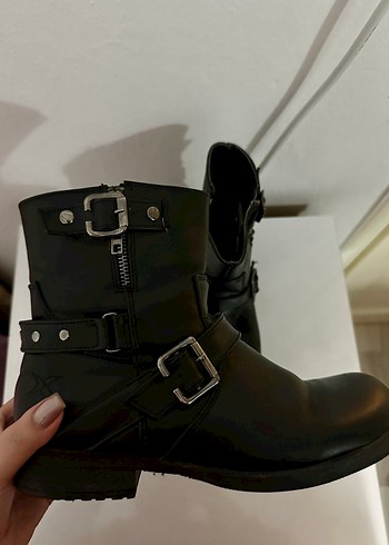 Kinetix Siyah Tokalı Biker/Postal Bot  Günlük Kışlık Çok Temiz - Görsel 4