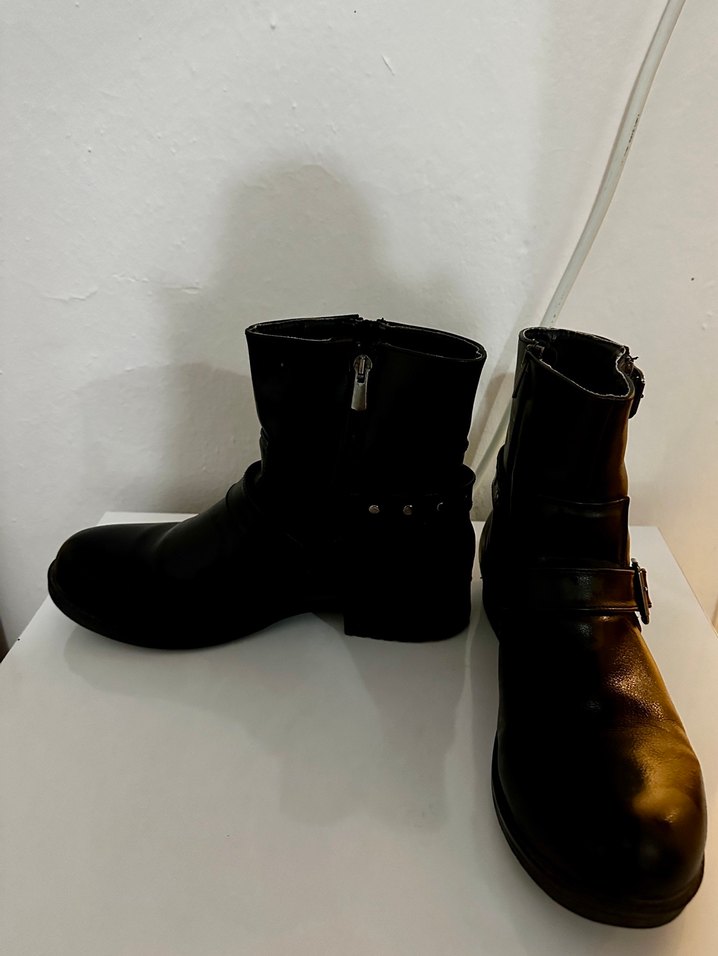 Kinetix Siyah Tokalı Biker/Postal Bot  Günlük Kışlık Çok Temiz - Görsel 3