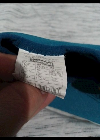 35 Beden mavi Renk Mavi Erkek Çocuk Cırt Cırtlı Terlik