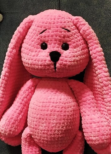 Peluş amigurumi oyuncak tavşan uzun kulak 