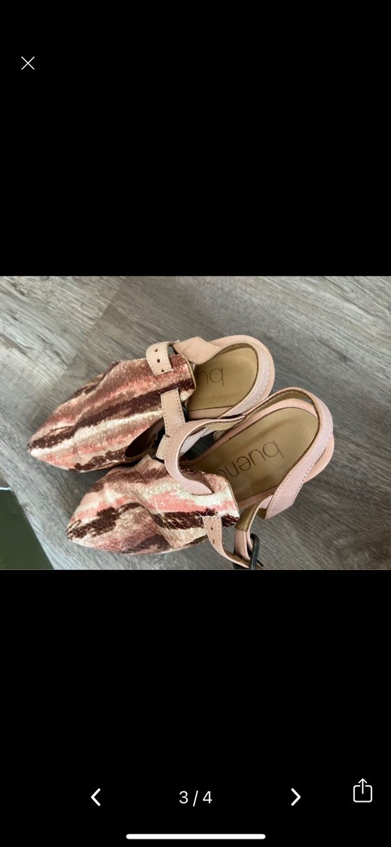 Yılan Desenli Pembe Dolgu Topuklu Kadın Ayakkabı - Görsel 2