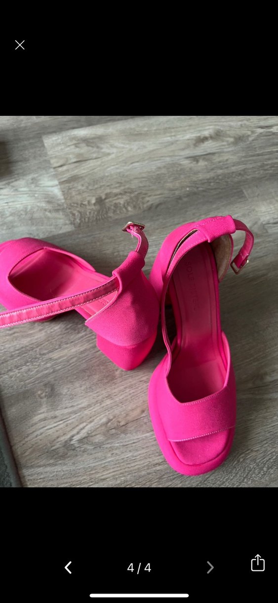 Pembe Platform Topuklu Kadın Ayakkabı - Görsel 3