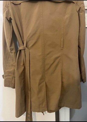 Bej Midi Kadın Trençkot Düğmeli Şık - Görsel 2