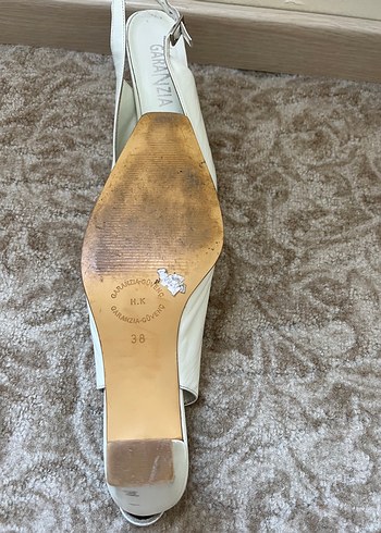 38 Beden Beyaz Tokalı Stiletto Kadın Abiye Ayakkabı