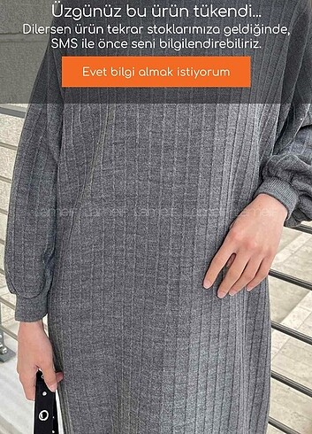 universal Beden gri Renk Triko elbise
