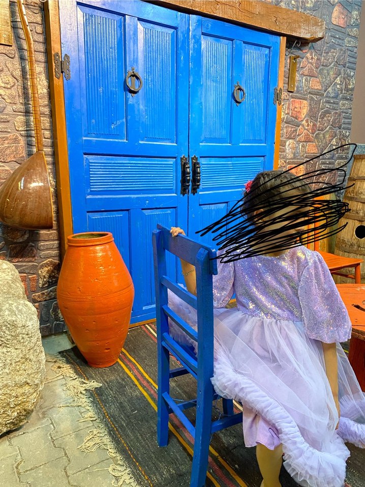 Mor Renkli Tül Detaylı Kız Çocuk Elbisesi - Görsel 3