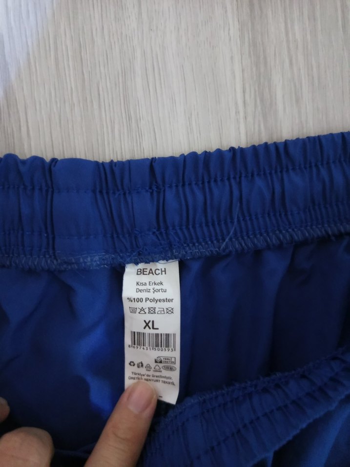 Erkek Mavi Mini Şort Mayo - Görsel 3