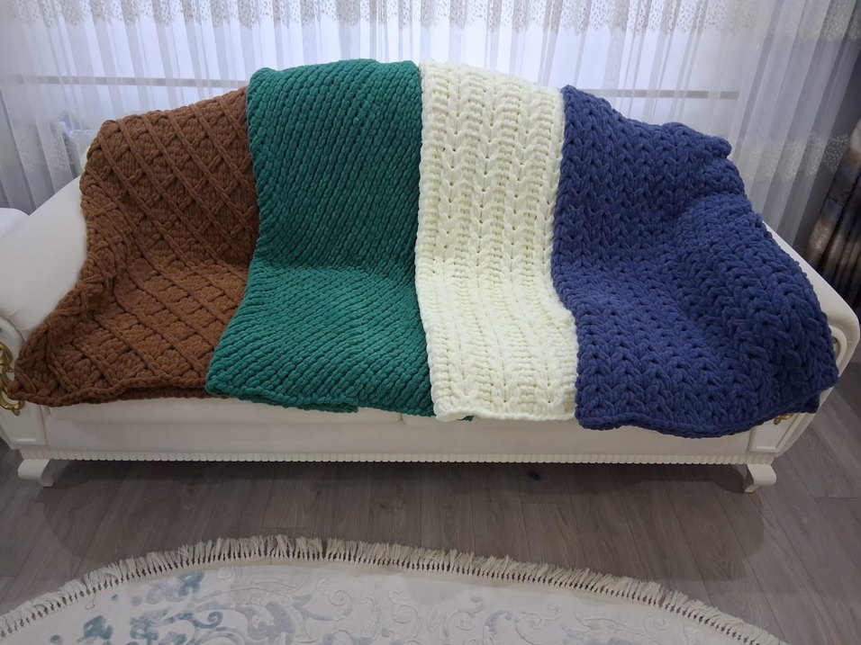 puffy örgü battanıye - Görsel 2