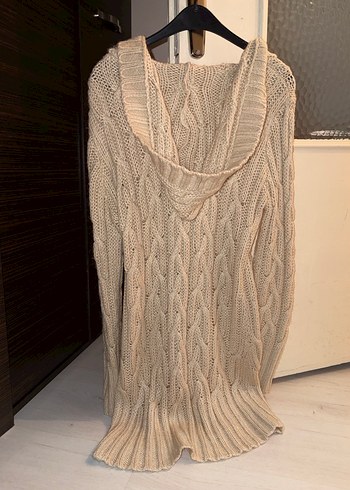 Kadın Bej Triko Midi Hırka - Görsel 7