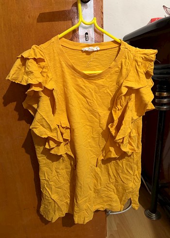 Keten Fırfırlı Tişört - Görsel 2