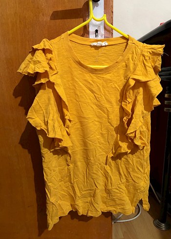 Keten Fırfırlı Tişört - Görsel 5