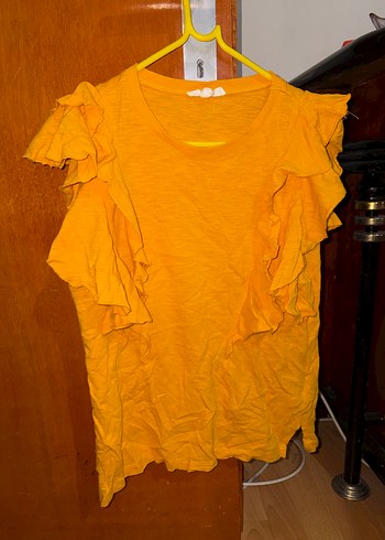 Keten Fırfırlı Tişört - Görsel 3