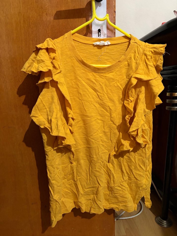 Keten Fırfırlı Tişört - Görsel 5