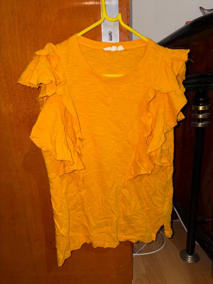 Keten Fırfırlı Tişört - Görsel 3