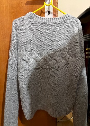 Gri Örgü Kadın Kazak - Görsel 3