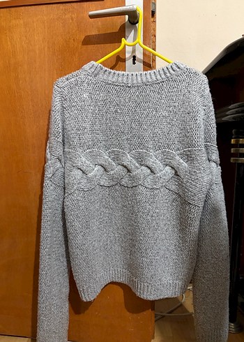 Gri Örgü Kadın Kazak - Görsel 7