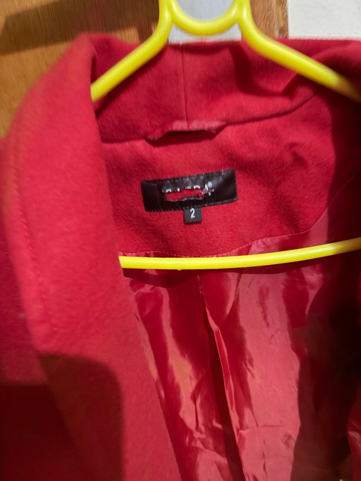 Parlak Kırmızı Mini Düğmeli Bolero Ceket - Görsel 3