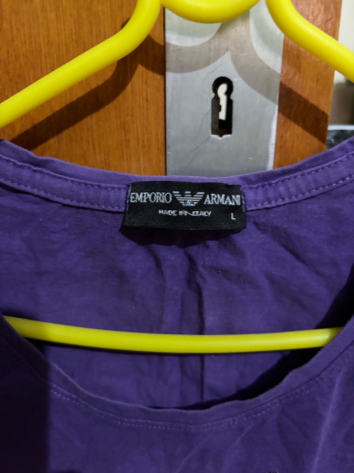 Mor Kız V Yakalı Baskılı Tişört - Görsel 3