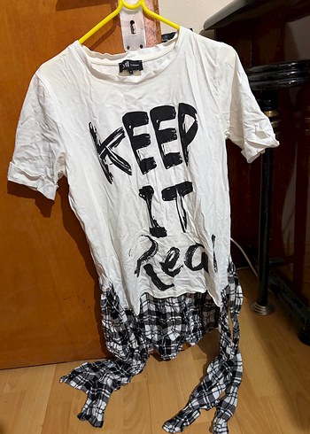 Beyaz Loose Fit Gömlek Detaylı Tişört, Sokak Stili - Görsel 4