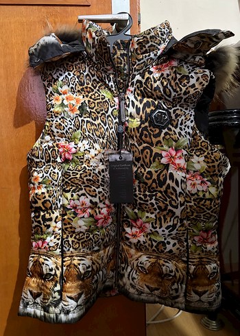 Kürk Detaylı Desenli Bayan Yelek - Görsel 3